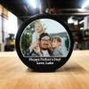 Buffalo Bottle Craft Father's Day Hockey Puck Gift- Best Dad Printed Gift Personalized Puck- Official Size-Thanks Dad Custom Design Real Hockey Puck Present view 4