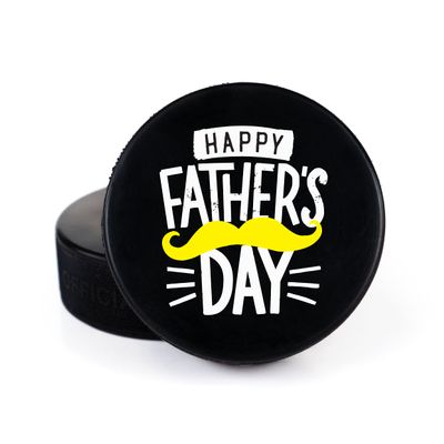 Buffalo Bottle Craft Father's Day Hockey Puck Gift- Best Dad Printed Gift Personalized Puck- Official Size-Thanks Dad Custom Design Real Hockey Puck Present