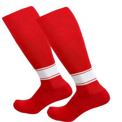 Just 4 Kicks Kid's Soccer Socks Classic Style, Boys and Girls Soccer Socks (Classic Red/White)
