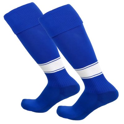 Just 4 Kicks Kid's Soccer Socks Classic Style, Boys and Girls Soccer Socks (Classic Royal/White)