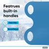 Superio Snow Slider Mat, Flexible Snow Sled Flying Carpet, Roll up Sleds for Kids Kids and Adults 54" Lightweight Portable Plastic Snowboard Sled (Blue) view 4