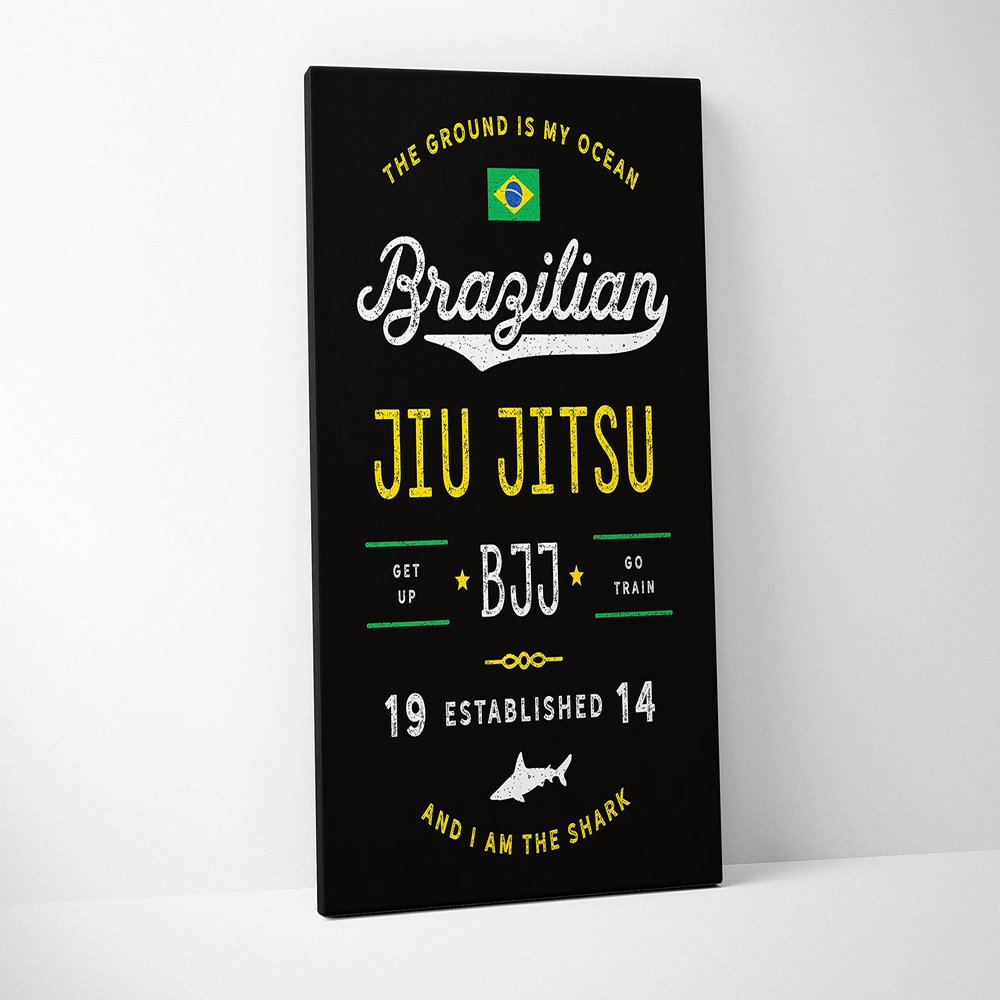 Damdekoli Jiu Jitsu Poster - BJJ (32 x 48 Inches - Canvas)