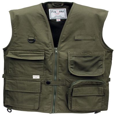 Kid's Cargo Explorer Vest for Outdoor, Adventure, Safari and Travel Wear with Pockets, Cotton, Forest Green, Small