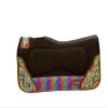 Klassy Cowgirl 28"x30" Barrel Style Felt Saddle Pad w/Painted Floral Design view 1