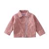 Moonker Baby Short Jacket Coat 1-5 Years Old,Toddler Boys Girls Kids Outerwear Autumn Winter Leather Outwear Clothes A-Pink view 1