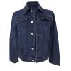 SERYU Jean Jacket for Women Ripped Puff Sleeve Frayed Slim Denim Crop Top Cropped Jean Jacket view 2