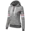 Wirziis Womens Plus Size Hoodies Sweater, Long Sleeve Drawstring Sweatshirt Ladies Comfy Stripe Trendy Pocket Pullover Tops view 1