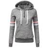 Wirziis Womens Plus Size Hoodies Sweater, Long Sleeve Drawstring Sweatshirt Ladies Comfy Stripe Trendy Pocket Pullover Tops view 2