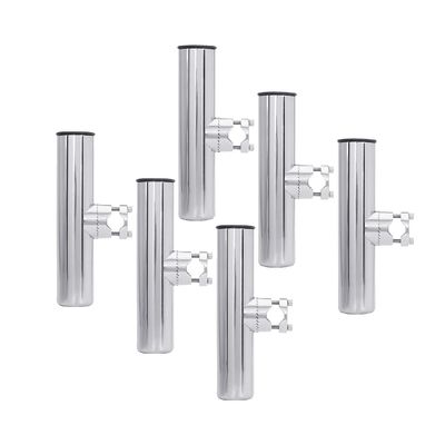 White Water 53301SS-6PK Stainless Steel, Clamp-On Rail Mount, Fishing Rod Holder, Straight (6pack)