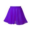 easyforever Kids Girls Basic Chiffon Pleated Pull-on Wrap Skirt Skort Ballet Dancewear Daily Casual Outfits Purple Q 7-8 Years view 1