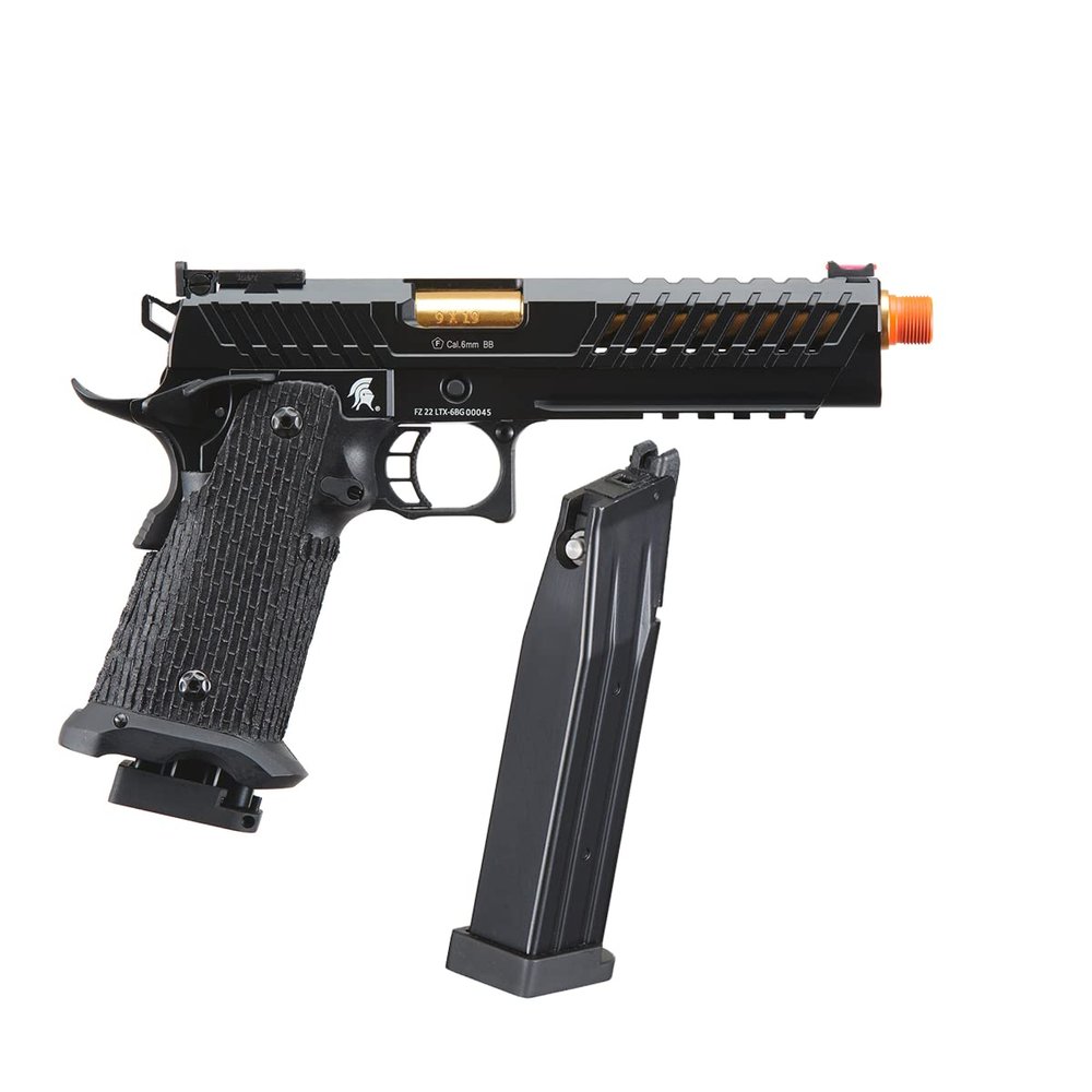 Lancer Tactical Knightshade Hi-Capa Gas Blowback Airsoft Pistol with Extra Airsoft Gas Magazine