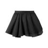 easyforever Kids Girls Basic Chiffon Pleated Pull-on Wrap Skirt Skort Ballet Dancewear Daily Casual Outfits Black Q 3-4 Years view 3