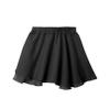 easyforever Kids Girls Basic Chiffon Pleated Pull-on Wrap Skirt Skort Ballet Dancewear Daily Casual Outfits Black Q 3-4 Years view 4