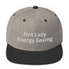 Not Lazy Energy Saving Flatbrim Flat Brim Snapback Hat Cap Heather/Black view 1