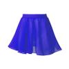 easyforever Kids Girls Basic Chiffon Pleated Pull-on Wrap Skirt Skort Ballet Dancewear Daily Casual Outfits Royal Blue Q 7-8 Years view 1