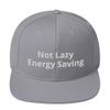 Not Lazy Energy Saving Flatbrim Flat Brim Snapback Hat Cap Silver view 1