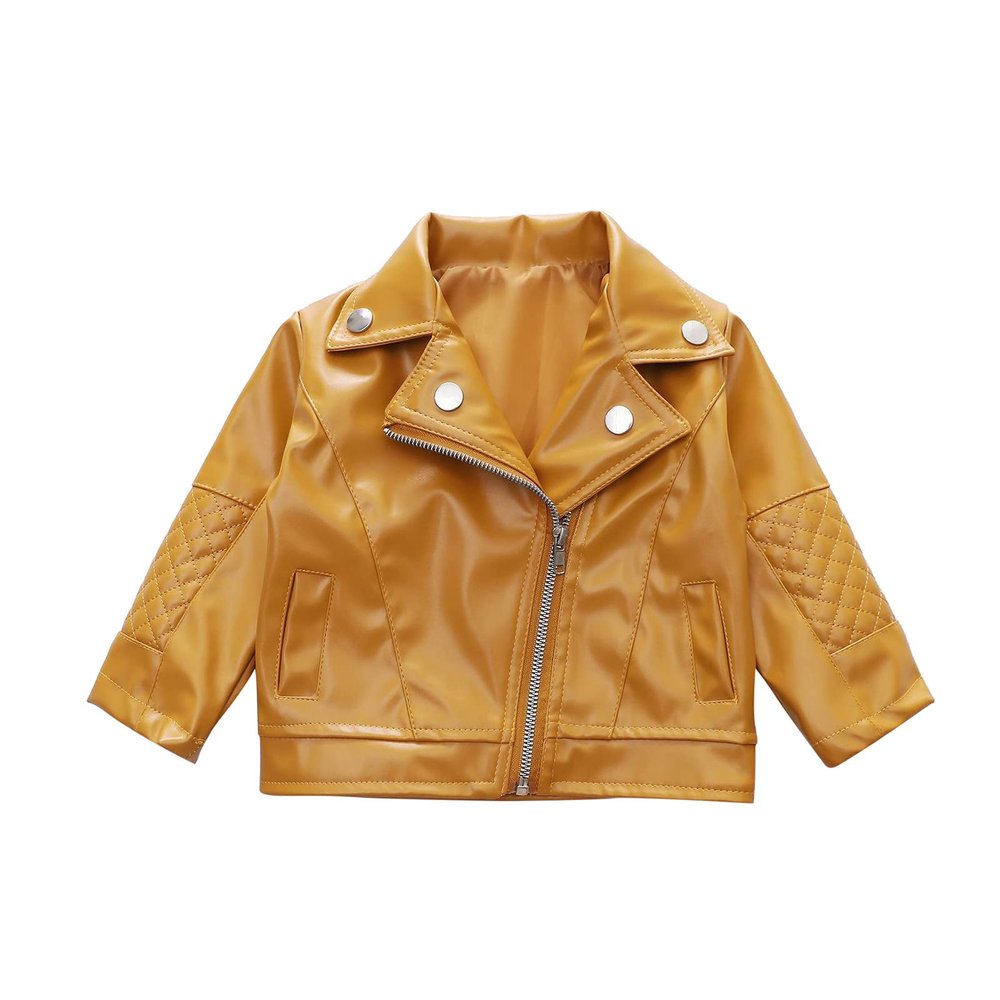 Moonker Baby Short Jacket Coat 1-5 Years Old,Toddler Boys Girls Kids Outerwear Autumn Winter Leather Outwear Clothes