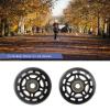 SING F LTD 8pcs 70mm 82A Skating Wheels with ABEC-7 608ZZ Bearing for Boys & Girls Indoor Outdoor Recreational Riding with 6mm White Plastic Spacers Replacement Black PU view 2