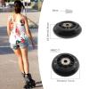 SING F LTD 8pcs 70mm 82A Skating Wheels with ABEC-7 608ZZ Bearing for Boys & Girls Indoor Outdoor Recreational Riding with 6mm White Plastic Spacers Replacement Black PU view 3