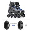 SING F LTD 8pcs 70mm 82A Skating Wheels with ABEC-7 608ZZ Bearing for Boys & Girls Indoor Outdoor Recreational Riding with 6mm White Plastic Spacers Replacement Black PU view 4