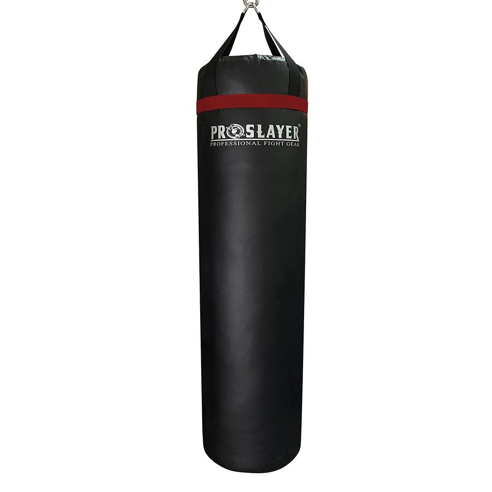 Proslayer 6ft Tall 150lb Muay Thai Kickboxing Boxing MMA Heavy Bag - Unfilled - Black/Red - Made in USA