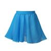 easyforever Kids Girls Basic Chiffon Pleated Pull-on Wrap Skirt Skort Ballet Dancewear Daily Casual Outfits Blue Q 7-8 Years view 1