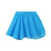 easyforever Kids Girls Basic Chiffon Pleated Pull-on Wrap Skirt Skort Ballet Dancewear Daily Casual Outfits Blue Q 7-8 Years view 3