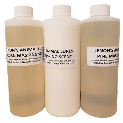 Lenon's Hunters Special 3 Bottles 4 oz Acorn, Corn & Pine Cover Scents A Favorite of Deer Hunters Everywhere