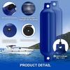 Turmaster Boat Fenders 4 Pack 4.5'' x16'', Ribbed Twin Eyes Boat Fenders Bumpers for Docking, Inflatable Marine Boat Bumper with 4 Ropes, 4 Needles and 1 PumpBlue view 2