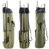 ANXVERS Fishing Rod Backpack, Multifunctional Fish Vertical Large Capacity Canvas Bag, Outdoor Fishing Rod Box, Waterproof and Durable Backpack, Which Can Accommodate 5 Fishing Rods - Military Green view 1
