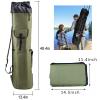 ANXVERS Fishing Rod Backpack, Multifunctional Fish Vertical Large Capacity Canvas Bag, Outdoor Fishing Rod Box, Waterproof and Durable Backpack, Which Can Accommodate 5 Fishing Rods - Military Green view 2