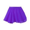 easyforever Kids Girls Basic Chiffon Pleated Pull-on Wrap Skirt Skort Ballet Dancewear Daily Casual Outfits Purple Q 3-4 Years view 3