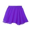 easyforever Kids Girls Basic Chiffon Pleated Pull-on Wrap Skirt Skort Ballet Dancewear Daily Casual Outfits Purple Q 3-4 Years view 4