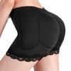 Women Shapewear Lace Hip Enhancer Fake Butt Lifter Pants Pads Underwear Control Padded Panties Knickers Boyshorts (Black,4XL) view 3