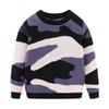 FLZS Boys Camouflage Sweater Crew Neck Long Sleeve Cartoon Casual Sweater Gray 5T view 1