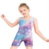 Belovance Leotards for Girls Gymnastics Unicorn Athletic Dance Wear Shiny Rainbow Blue Hotpink (Rainbow Galaxy, 7-8 Years) view 2