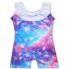 Belovance Leotards for Girls Gymnastics Unicorn Athletic Dance Wear Shiny Rainbow Blue Hotpink (Rainbow Galaxy, 7-8 Years) view 3