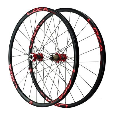 Bikes Bike Wheel 700C 29 Inch Sealed Bearing Bicycle Wheelset for 8-12 Speed Cassette Flywheel Disc Brake Double Wall Alloy Rim QR 6 Pawl 24 Spoke (Size : A_26in)