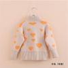 Casual Warm Pullover Knitted Wear Tops Heart Sweaters for Kids Girls Sweaters Beige 10 view 2