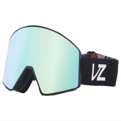 VonZipper Unisex Capsule Snow Sport Goggle - Asia Fit Black Frame | Wildlife Stellar Chrome Lens