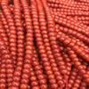 100pcs oranger Red Coral Wheel tire heishi rondelle Beads 6x4mm - Red Pink White Orange for Necklace-Bracelet-Earrings view 1