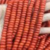100pcs oranger Red Coral Wheel tire heishi rondelle Beads 6x4mm - Red Pink White Orange for Necklace-Bracelet-Earrings view 2