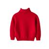 Boys Girls Sweaters Long Sleeve Solid Turtleneck Knit Warm Kids Sweater Red 4T view 1