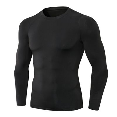 Compression Shirts Men Long Sleeve Athletic Thermal Shirt Workout Cool Dry Running Tops Sports Gym Undershirt Base Layer Tops Black