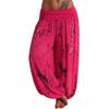 WUAI-Women Comfy Boho Pants Thai Harem Loose Yoga Pants Casual Bohemian Hippie Pajamas Lounge Elephant Dancing Pants(Hot Pink,4X-Large) view 1