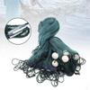 Fishing Net Hand Cast Net for Fishing, 6.5x33FT Polyethylene Net Iron Sink Nets Casting Net Bait Trap Fish, 0.8" Mesh Size, Green (2x10M / 6.5x33FT) view 2