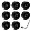 8 Pack Roller Skate Wheels with Bearings Installed PU Quad Skate Wheels 82A for Double Row Skating and Skateboard 32mm x 58mm (Black) view 1
