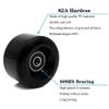 8 Pack Roller Skate Wheels with Bearings Installed PU Quad Skate Wheels 82A for Double Row Skating and Skateboard 32mm x 58mm (Black) view 2
