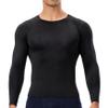 Men's Compression Shirts Long Sleeve Athletic T Shirt Workout Cool Dry Running Tops Sports Gym Undershirt Base Layer Top Black view 2
