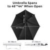 G4Free UPF 50+ Adjustable Beach Umbrella XL with Universal Clamp for Chair Golf Bags Stroller Wheelchair Bleacher Patio(Black) view 3